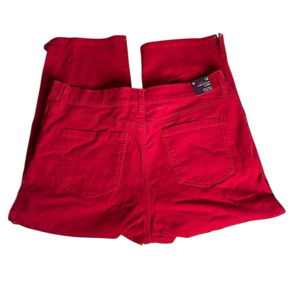 NWT Gloria Vanderbilt Amanda Capri Stretch Red Denim Jeans - Picture 1 of 11
